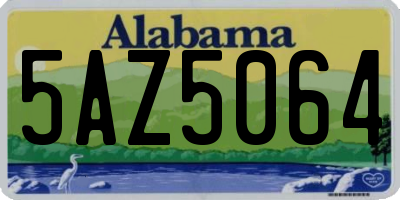 AL license plate 5AZ5064