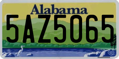 AL license plate 5AZ5065