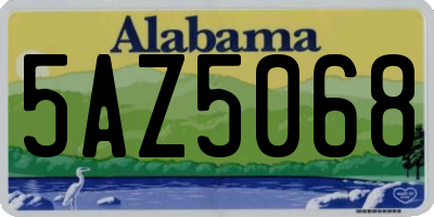 AL license plate 5AZ5068