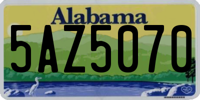 AL license plate 5AZ5070