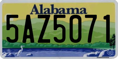 AL license plate 5AZ5071