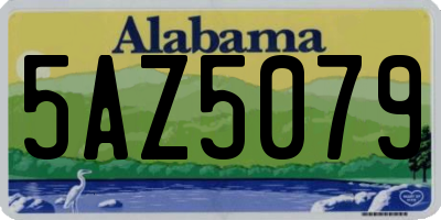 AL license plate 5AZ5079