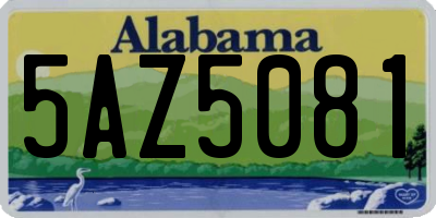 AL license plate 5AZ5081