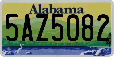 AL license plate 5AZ5082