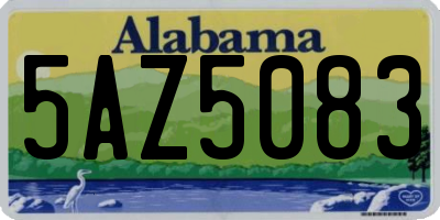 AL license plate 5AZ5083