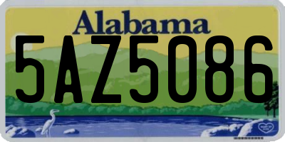 AL license plate 5AZ5086