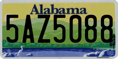 AL license plate 5AZ5088