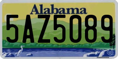 AL license plate 5AZ5089