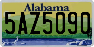 AL license plate 5AZ5090