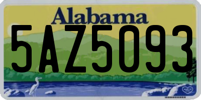 AL license plate 5AZ5093