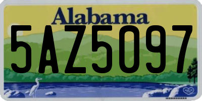 AL license plate 5AZ5097