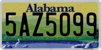 AL license plate 5AZ5099