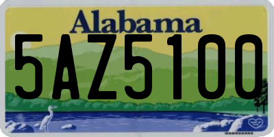 AL license plate 5AZ5100