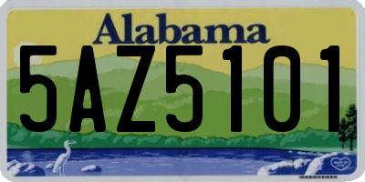 AL license plate 5AZ5101