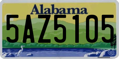 AL license plate 5AZ5105