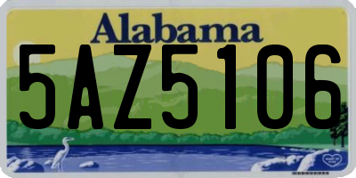 AL license plate 5AZ5106