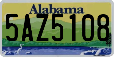 AL license plate 5AZ5108