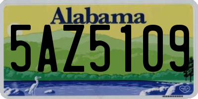 AL license plate 5AZ5109