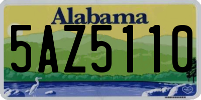 AL license plate 5AZ5110