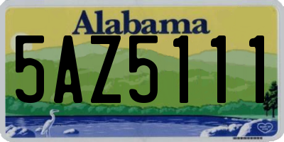 AL license plate 5AZ5111