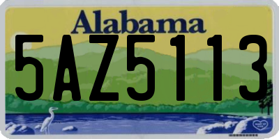 AL license plate 5AZ5113