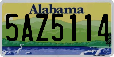 AL license plate 5AZ5114
