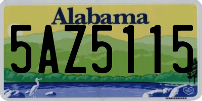 AL license plate 5AZ5115