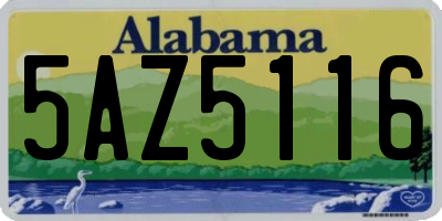AL license plate 5AZ5116