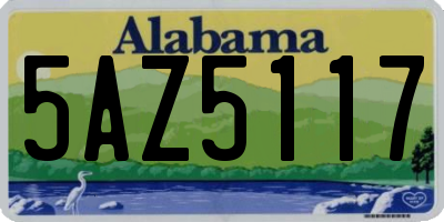 AL license plate 5AZ5117
