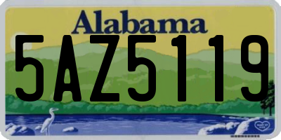 AL license plate 5AZ5119