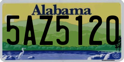 AL license plate 5AZ5120