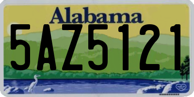 AL license plate 5AZ5121