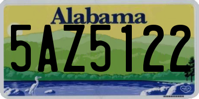 AL license plate 5AZ5122