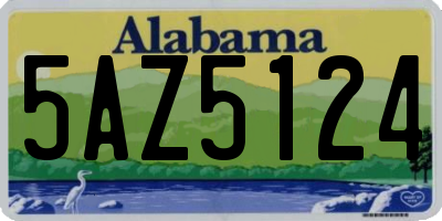 AL license plate 5AZ5124