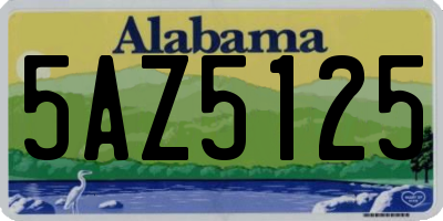 AL license plate 5AZ5125