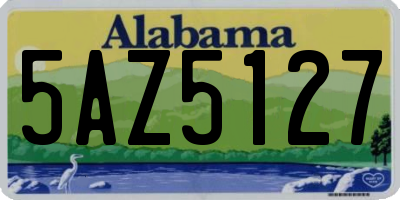 AL license plate 5AZ5127