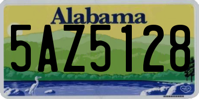 AL license plate 5AZ5128