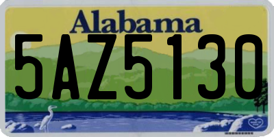 AL license plate 5AZ5130
