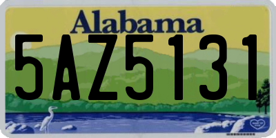 AL license plate 5AZ5131