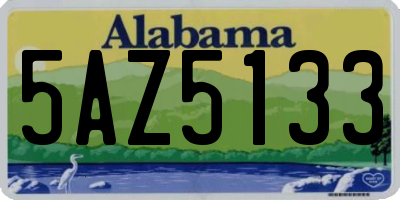 AL license plate 5AZ5133