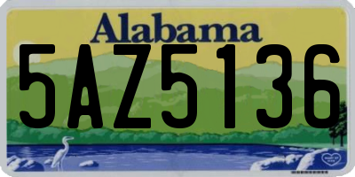AL license plate 5AZ5136