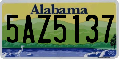 AL license plate 5AZ5137