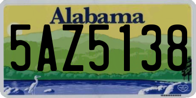 AL license plate 5AZ5138