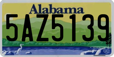 AL license plate 5AZ5139