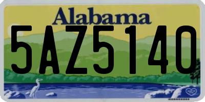 AL license plate 5AZ5140