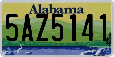 AL license plate 5AZ5141