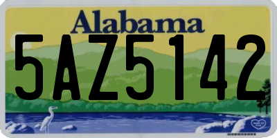 AL license plate 5AZ5142