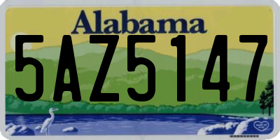AL license plate 5AZ5147