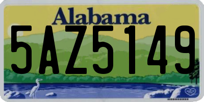 AL license plate 5AZ5149