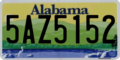 AL license plate 5AZ5152